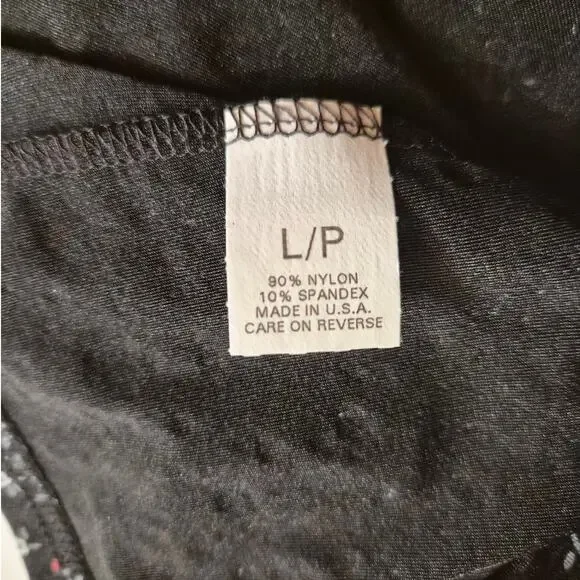 VTG NWT Briggs Petite Womens Floral Black Petite Large LP USA Fairy Whimsigoth - Picture 6 of 8